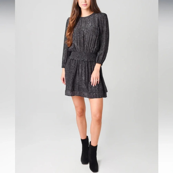 NWOT Rails Inez Dress Slate Python Print Casual Women’s Small - Picture 1 of 15